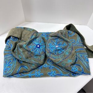 Yoga mat carrying bag floral stitching design